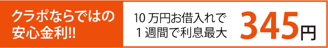 クラポならではの安心金利